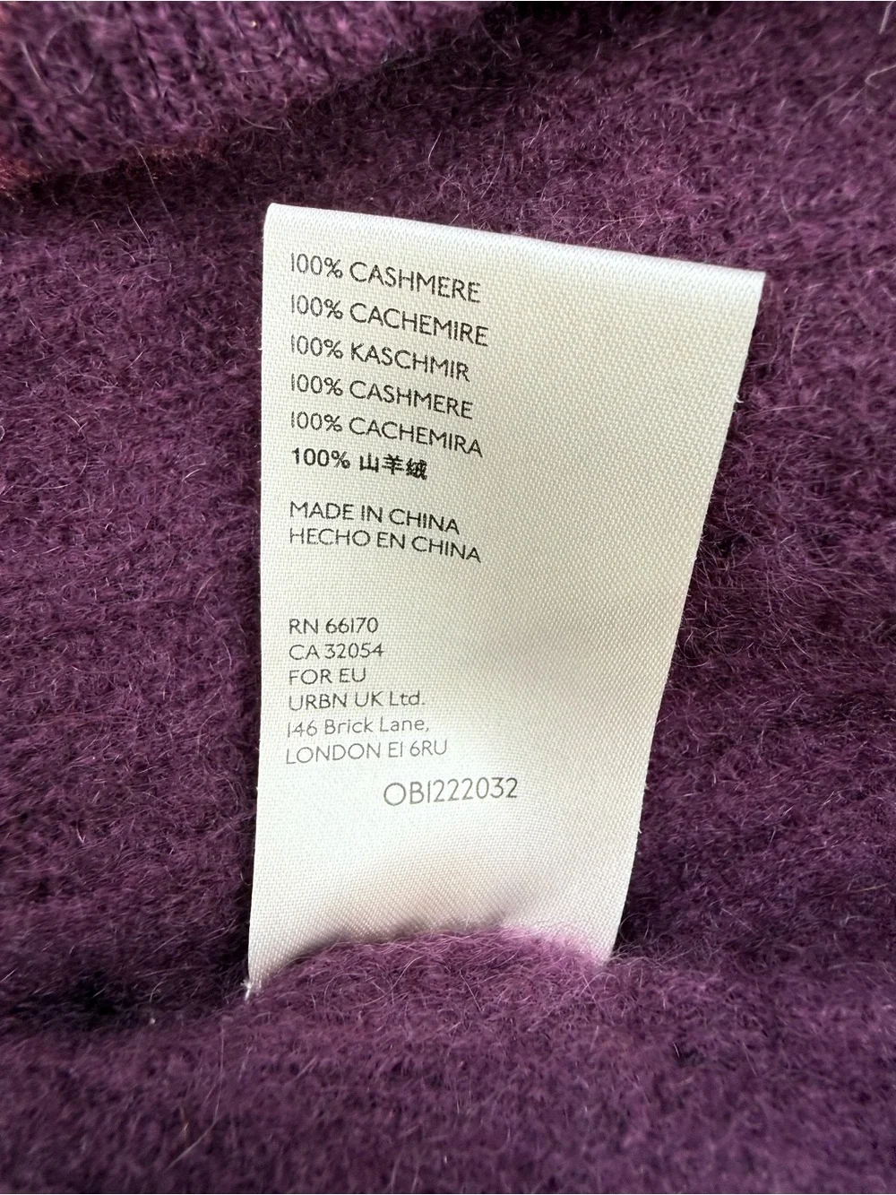 Free People Plum V-Neck Cropped Sweater